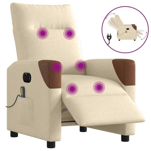 KTHLBRH Massagesessel Elektrisch Creme Stoff Wartezimmerstuhl Schlafzimmerstuhl für Büro Wohnzimmer KTHLBRH Massagesessel Elektrisch Creme Stoff Wartezimmerstuhl Schlafzimmerstuhl für Büro Wohnzimmer von KTHLBRH