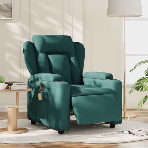 KTHLBRH Massagesessel Elektrisch Dunkelgrün Stoff Sitzmöbel Küchenstuhl für Küche Schlafzimmer KTHLBRH Massagesessel Elektrisch Dunkelgrün Stoff Sitzmöbel Küchenstuhl für Küche Schlafzimmer von KTHLBRH