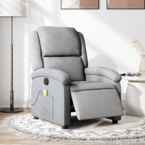 KTHLBRH Massagesessel Elektrisch Hellgrau Stoff Küchenstuhl Wartezimmersessel für Wohnzimmer Schlafzimmer KTHLBRH Massagesessel Elektrisch Hellgrau Stoff Küchenstuhl Wartezimmersessel für Wohnzimmer Schlafzimmer von KTHLBRH