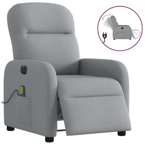 KTHLBRH Massagesessel Elektrisch Hellgrau Stoff Stuhl Küchenstuhl für Schlafzimmer Küche KTHLBRH Massagesessel Elektrisch Hellgrau Stoff Stuhl Küchenstuhl für Schlafzimmer Küche von KTHLBRH