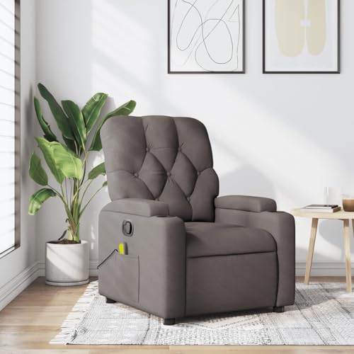 KTHLBRH Massagesessel Taupe Stoff Wartezimmerstuhl Küchenstuhl für Büro Schlafzimmer von KTHLBRH