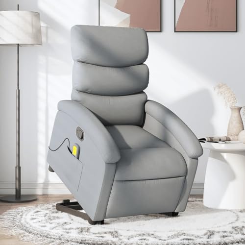 KTHLBRH Massagesessel mit Aufstehhilfe Hellgrau Stoff Küchenstuhl Wohnzimmersessel für Büro Wohnzimmer KTHLBRH Massagesessel mit Aufstehhilfe Hellgrau Stoff Küchenstuhl Wohnzimmersessel für Büro Wohnzimmer von KTHLBRH