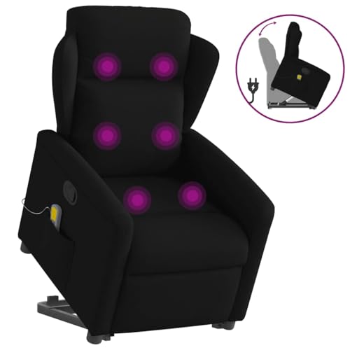 KTHLBRH Massagesessel mit Aufstehhilfe Schwarz Stoff Schlafzimmerstuhl Bürosessel für Schlafzimmer Wohnzimmer KTHLBRH Massagesessel mit Aufstehhilfe Schwarz Stoff Schlafzimmerstuhl Bürosessel für Schlafzimmer Wohnzimmer von KTHLBRH
