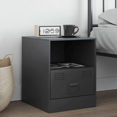 KTHLBRH Nachttisch Anthrazit badschrank schmal Bedside Table for Schlafzimmer Wohnzimmer 34,5x39x44 cm Stahl KTHLBRH Nachttisch Anthrazit badschrank schmal Bedside Table for Schlafzimmer Wohnzimmer 34,5x39x44 cm Stahl von KTHLBRH