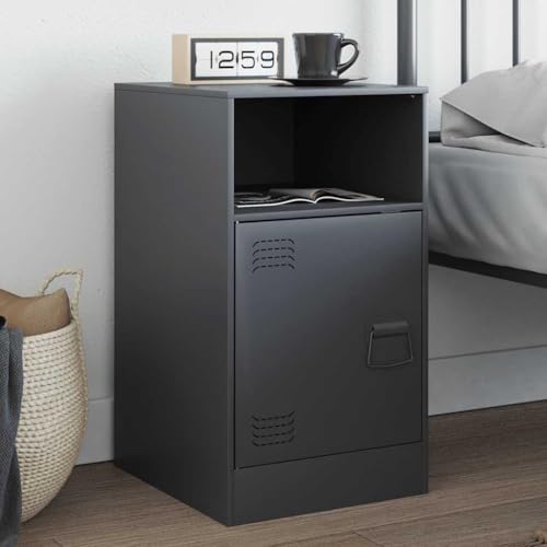 KTHLBRH Nachttisch Anthrazit badschrank schmal nachttische for Schlafzimmer Wohnzimmer 34,5x39x62 cm Stahl KTHLBRH Nachttisch Anthrazit badschrank schmal nachttische for Schlafzimmer Wohnzimmer 34,5x39x62 cm Stahl von KTHLBRH