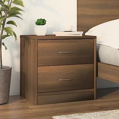 KTHLBRH Nachttisch Braun Eichen-Optik Bedside Table badschrank schmal for Wohnzimmer Zimmer 40x30x40 cm Holzwerkstoff von KTHLBRH