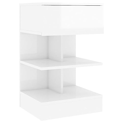 KTHLBRH Nachttisch Hochglanz-Weiß 40x35x65 cm Holzwerkstoff Nachtschränkchen Sofa-Beistelltisch Schlafzimmermöbel für Arbeitszimmer, Büro, Wohnzimmer KTHLBRH Nachttisch Hochglanz-Weiß 40x35x65 cm Holzwerkstoff Nachtschränkchen Sofa-Beistelltisch Schlafzimmermöbel für Arbeitszimmer, Büro, Wohnzimmer von KTHLBRH