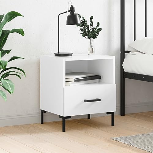 KTHLBRH Nachttisch Hochglanz-Weiß Bedside Table kommode mit schubladen for Schlafzimmer Zimmer 40x35x47,5 cm Holzwerkstoff KTHLBRH Nachttisch Hochglanz-Weiß Bedside Table kommode mit schubladen for Schlafzimmer Zimmer 40x35x47,5 cm Holzwerkstoff von KTHLBRH