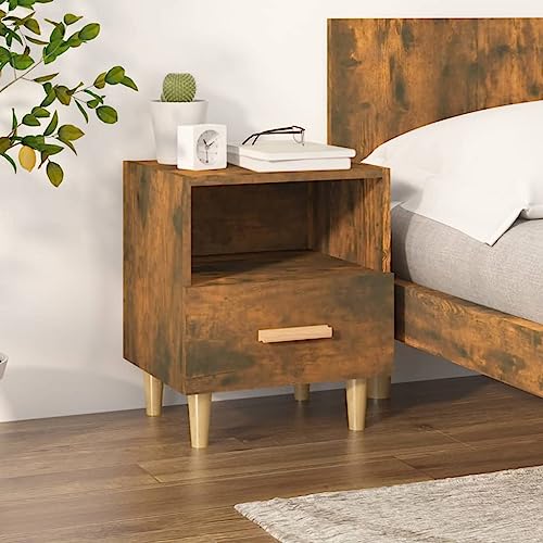 KTHLBRH Nachttisch Räuchereiche nachttisch badschrank schmal for Zimmer Wohnzimmer 40x35x47 cm von KTHLBRH