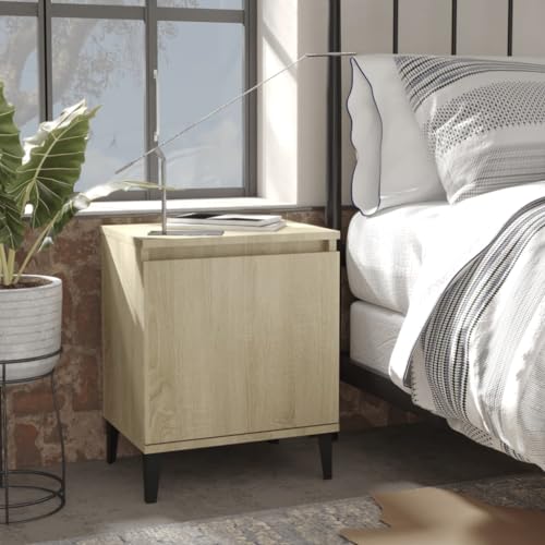 KTHLBRH Nachttisch mit Metallbeinen Sonoma-Eiche nachtschrank badschrank schmal for Wohnzimmer Zimmer 40x30x50 cm KTHLBRH Nachttisch mit Metallbeinen Sonoma-Eiche nachtschrank badschrank schmal for Wohnzimmer Zimmer 40x30x50 cm von KTHLBRH