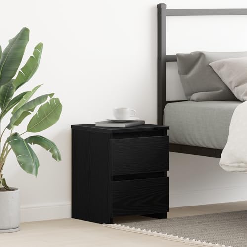 KTHLBRH Nachttisch mit Schubladen Schwarz Eiche badschrank schmal nachttisch for Wohnzimmer Schlafzimmer 30x30x40 cm KTHLBRH Nachttisch mit Schubladen Schwarz Eiche badschrank schmal nachttisch for Wohnzimmer Schlafzimmer 30x30x40 cm von KTHLBRH