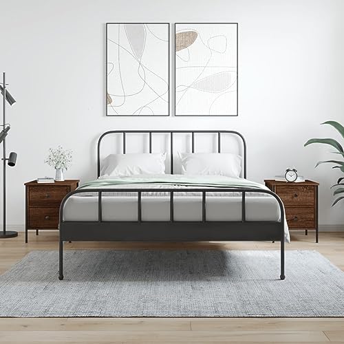 KTHLBRH Nachttische 2 STK. Braun Eichen-Optik nachttisch kommode mit schubladen for Schlafzimmer Wohnzimmer 40x42x50 cm Holzwerkstoff von KTHLBRH