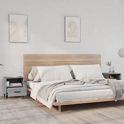 KTHLBRH Nachttische 2 STK. Grau Sonoma Holzwerkstoff Bedside Table badschrank schmal for Zimmer Schlafzimmer von KTHLBRH