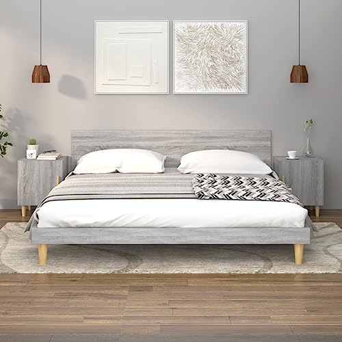 KTHLBRH Nachttische 2 STK. Grau Sonoma Holzwerkstoff kommode mit schubladen badschrank schmal for Schlafzimmer Wohnzimmer KTHLBRH Nachttische 2 STK. Grau Sonoma Holzwerkstoff kommode mit schubladen badschrank schmal for Schlafzimmer Wohnzimmer von KTHLBRH