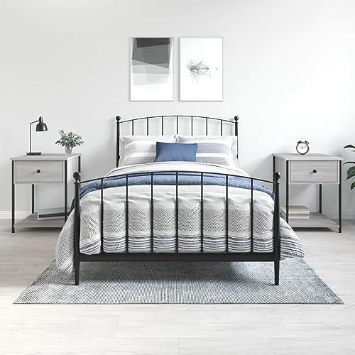 KTHLBRH Nachttische 2 STK. Grau Sonoma beistelltisch badschrank schmal for Schlafzimmer Wohnzimmer 44x45x58 cm Holzwerkstoff KTHLBRH Nachttische 2 STK. Grau Sonoma beistelltisch badschrank schmal for Schlafzimmer Wohnzimmer 44x45x58 cm Holzwerkstoff von KTHLBRH