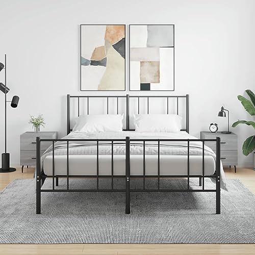 KTHLBRH Nachttische 2 STK. Grau Sonoma kommode mit schubladen Bedside Table for Wohnzimmer Schlafzimmer 40x35x47,5 cm Holzwerkstoff von KTHLBRH