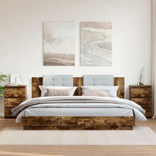 KTHLBRH Nachttische 2 STK. Räuchereiche beistelltisch badschrank schmal for Zimmer Schlafzimmer 40x35x62,5 cm Holzwerkstoff KTHLBRH Nachttische 2 STK. Räuchereiche beistelltisch badschrank schmal for Zimmer Schlafzimmer 40x35x62,5 cm Holzwerkstoff von KTHLBRH
