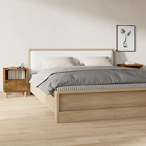 KTHLBRH Nachttische 2 STK. Räuchereiche nachttische badschrank schmal for Wohnzimmer Zimmer 40x35x50 cm KTHLBRH Nachttische 2 STK. Räuchereiche nachttische badschrank schmal for Wohnzimmer Zimmer 40x35x50 cm von KTHLBRH