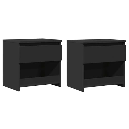KTHLBRH Nachttische 2 STK. Schwarz badschrank schmal nachtschrank for Wohnzimmer Schlafzimmer 40x30x39 cm Holzwerkstoff KTHLBRH Nachttische 2 STK. Schwarz badschrank schmal nachtschrank for Wohnzimmer Schlafzimmer 40x30x39 cm Holzwerkstoff von KTHLBRH