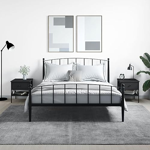 KTHLBRH Nachttische 2 STK. Schwarz kommode mit schubladen badschrank schmal for Wohnzimmer Zimmer 40x42x45 cm Holzwerkstoff KTHLBRH Nachttische 2 STK. Schwarz kommode mit schubladen badschrank schmal for Wohnzimmer Zimmer 40x42x45 cm Holzwerkstoff von KTHLBRH