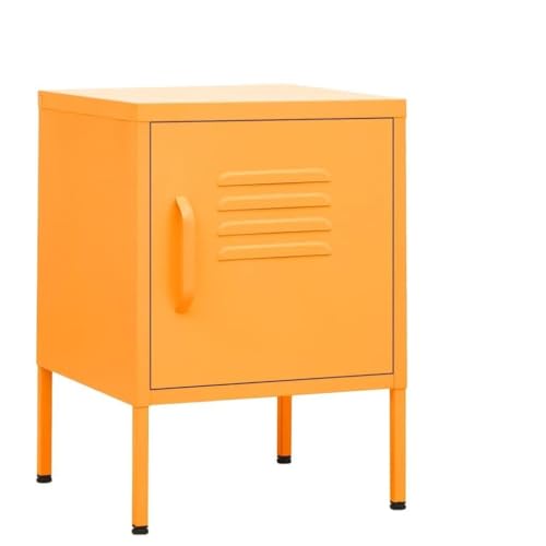 KTHLBRH Nachttische 2 STK. Senfgelb badschrank schmal kommode mit schubladen for Schlafzimmer Zimmer 35x35x51 cm Stahl von KTHLBRH