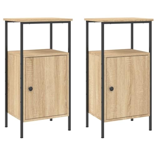 KTHLBRH Nachttische 2 STK. Sonoma-Eiche 41x31x80 cm Holzwerkstoff Nachtschränkchen Sofa-Beistelltisch Schlafzimmermöbel für Arbeitszimmer, Büro, Wohnzimmer KTHLBRH Nachttische 2 STK. Sonoma-Eiche 41x31x80 cm Holzwerkstoff Nachtschränkchen Sofa-Beistelltisch Schlafzimmermöbel für Arbeitszimmer, Büro, Wohnzimmer von KTHLBRH
