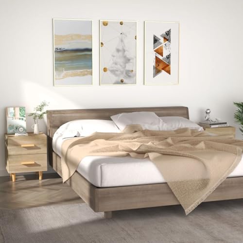 KTHLBRH Nachttische 2 STK. Sonoma-Eiche badschrank schmal beistelltisch for Zimmer Schlafzimmer 40x35x47,5 cm KTHLBRH Nachttische 2 STK. Sonoma-Eiche badschrank schmal beistelltisch for Zimmer Schlafzimmer 40x35x47,5 cm von KTHLBRH