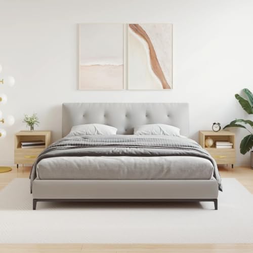 KTHLBRH Nachttische 2 STK. Sonoma-Eiche beistelltisch nachtschrank for Zimmer Wohnzimmer 40x35x47,5 cm Holzwerkstoff KTHLBRH Nachttische 2 STK. Sonoma-Eiche beistelltisch nachtschrank for Zimmer Wohnzimmer 40x35x47,5 cm Holzwerkstoff von KTHLBRH
