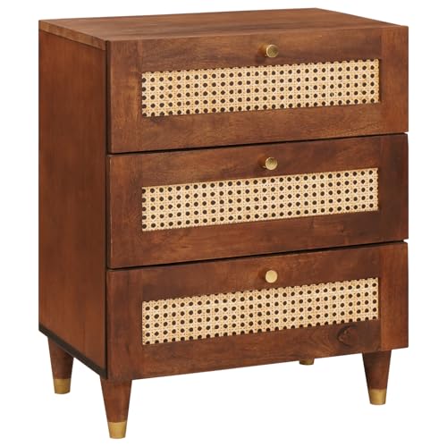 KTHLBRH Nachttische Braun Rattan und massives Mangoholz Bedside Table nachttische for Zimmer Schlafzimmer KTHLBRH Nachttische Braun Rattan und massives Mangoholz Bedside Table nachttische for Zimmer Schlafzimmer von KTHLBRH