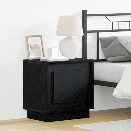 KTHLBRH Nachttische mit LED-Leuchten 2 STK. Schwarz Eiche beistelltisch nachtschrank for Wohnzimmer Zimmer 44x34,5x45 cm KTHLBRH Nachttische mit LED-Leuchten 2 STK. Schwarz Eiche beistelltisch nachtschrank for Wohnzimmer Zimmer 44x34,5x45 cm von KTHLBRH