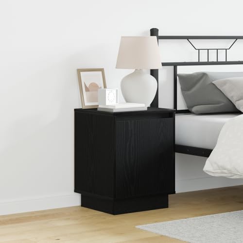 KTHLBRH Nachttische mit LED-Leuchten 2 STK. Schwarz badschrank schmal nachttische for Wohnzimmer Schlafzimmer 39x34,5x50 cm KTHLBRH Nachttische mit LED-Leuchten 2 STK. Schwarz badschrank schmal nachttische for Wohnzimmer Schlafzimmer 39x34,5x50 cm von KTHLBRH