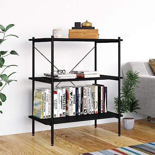 KTHLBRH Regal mit 3 Böden Schwarz Dekoratives Regal Büroregal für Hotel 80x40x92 cm KTHLBRH Regal mit 3 Böden Schwarz Dekoratives Regal Büroregal für Hotel 80x40x92 cm von KTHLBRH