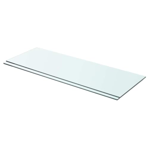 KTHLBRH Regalböden 2 STK. Glas Transparent Wohnzimmerregal Regal für Deko für Bad Wohnzimmer 70x25 cm von KTHLBRH
