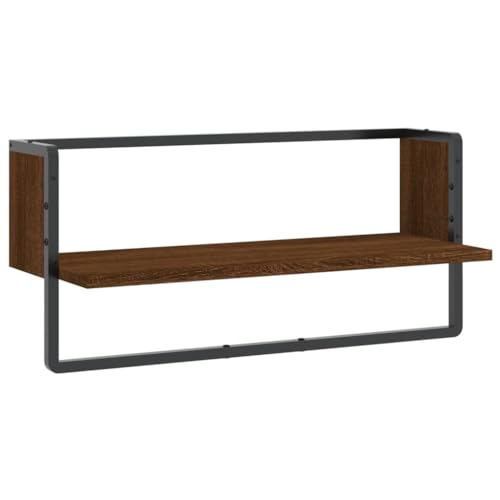 KTHLBRH Regale für Wände Badezimmer Regal Pflanzenregal Kleines Regal Wand - Wandregal mit Stange Braun Eichen-Optik 65x25x30 cm für Wohnzimmer Büro Küchen Schlafzimmer KTHLBRH Regale für Wände Badezimmer Regal Pflanzenregal Kleines Regal Wand - Wandregal mit Stange Braun Eichen-Optik 65x25x30 cm für Wohnzimmer Büro Küchen Schlafzimmer von KTHLBRH