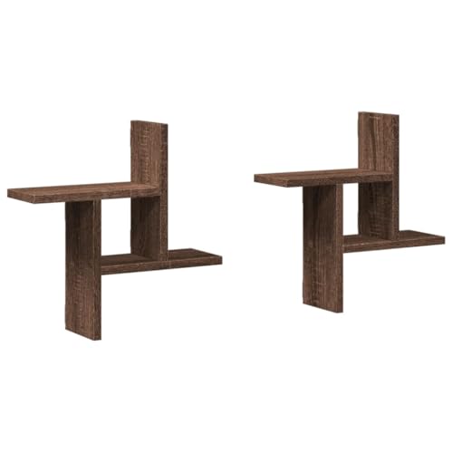 KTHLBRH Regale für Wände Bücherregal Wand Pflanzenregal Schwebendes Regal - Wandregale 2 STK. Eichen-Optik 38x12x38 cm Holzwerkstoff für Büro Balkon Wohnzimmer Badezimmer KTHLBRH Regale für Wände Bücherregal Wand Pflanzenregal Schwebendes Regal - Wandregale 2 STK. Eichen-Optik 38x12x38 cm Holzwerkstoff für Büro Balkon Wohnzimmer Badezimmer von KTHLBRH