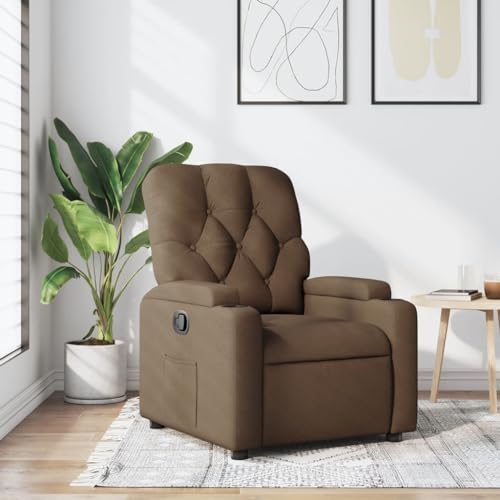KTHLBRH Relaxsessel Braun Stoff Küchenstuhl Sitzmöbel für Hotel Büro von KTHLBRH