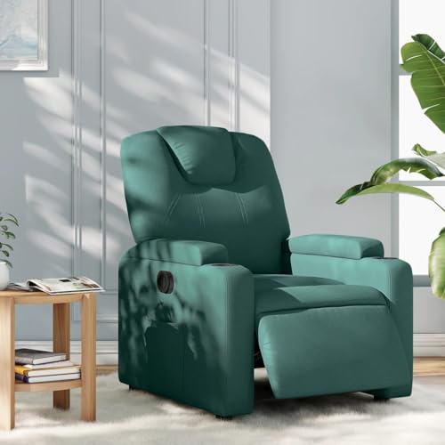 KTHLBRH Relaxsessel Elektrisch Dunkelgrün Stoff Lesesessel Wartezimmersessel für Büro Wohnzimmer KTHLBRH Relaxsessel Elektrisch Dunkelgrün Stoff Lesesessel Wartezimmersessel für Büro Wohnzimmer von KTHLBRH