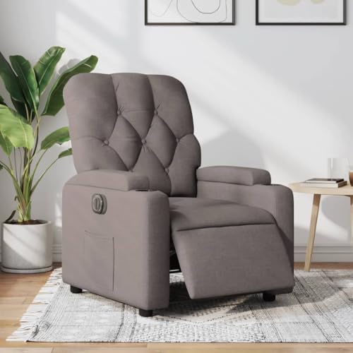 KTHLBRH Relaxsessel Elektrisch Taupe Stoff Wartezimmersessel Wohnzimmersessel für Wohnzimmer Büro von KTHLBRH