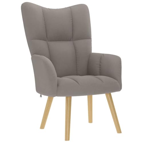 KTHLBRH Relaxsessel Taupe Stoff Küchenstuhl Stuhl für Küche Schlafzimmer von KTHLBRH