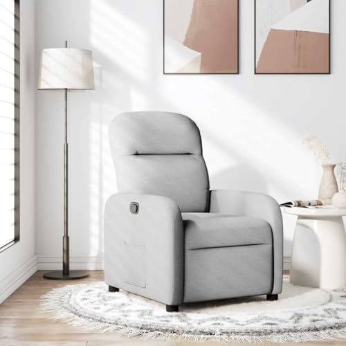 KTHLBRH Relaxsessel Wolkengrau Stoff Wartezimmerstuhl Küchenstuhl für Küche Wohnzimmer von KTHLBRH