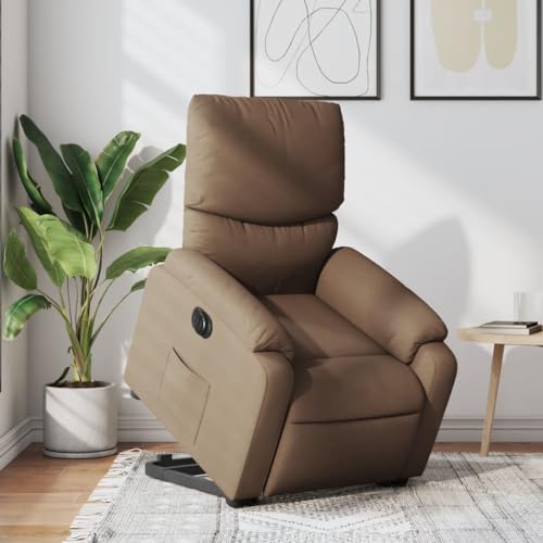 KTHLBRH Relaxsessel mit Aufstehhilfe Elektrisch Braun Stoff Schlafzimmerstuhl Wohnzimmersessel für Büro Schlafzimmer KTHLBRH Relaxsessel mit Aufstehhilfe Elektrisch Braun Stoff Schlafzimmerstuhl Wohnzimmersessel für Büro Schlafzimmer von KTHLBRH