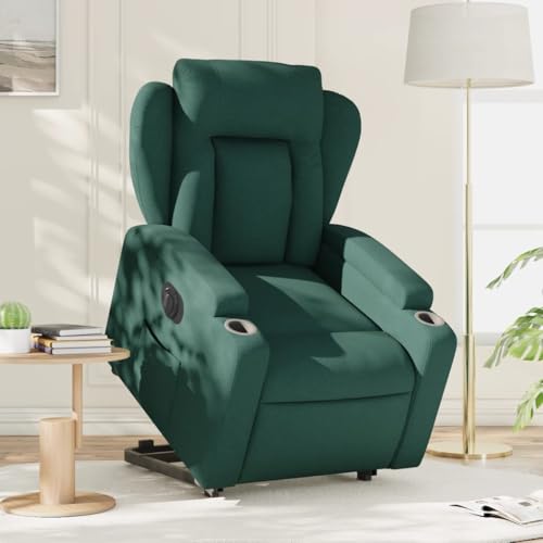 KTHLBRH Relaxsessel mit Aufstehhilfe Elektrisch Dunkelgrün Stoff Küchenstuhl Bürosessel für Küche Schlafzimmer KTHLBRH Relaxsessel mit Aufstehhilfe Elektrisch Dunkelgrün Stoff Küchenstuhl Bürosessel für Küche Schlafzimmer von KTHLBRH