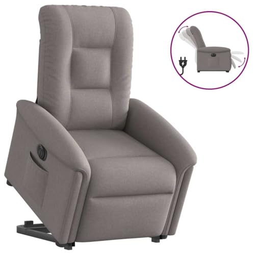 KTHLBRH Relaxsessel mit Aufstehhilfe Elektrisch Taupe Stoff Wartezimmersessel Lesesessel für Büro Schlafzimmer von KTHLBRH