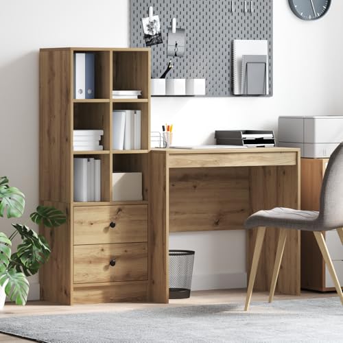 KTHLBRH Schreibtisch mit Stauraum Artisan Eiche Engineered Wood sideboards gartenschrank for Büro Wohnzimmer von KTHLBRH