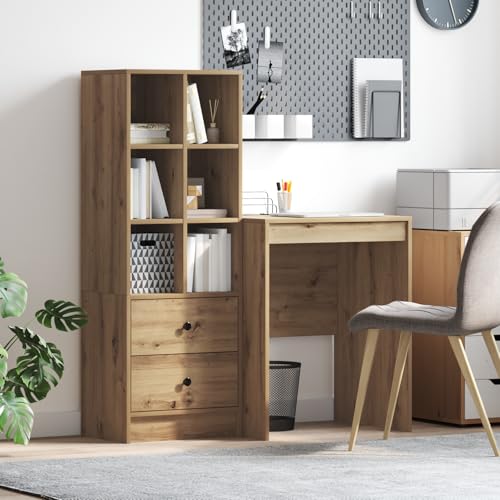 KTHLBRH Schreibtisch mit Stauraum Artisan Eiche Holzwerkstoff sideboards flurschrank for Wohnzimmer Büro von KTHLBRH