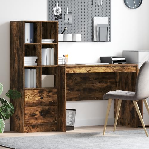 KTHLBRH Schreibtisch mit Stauraum Geräucherte Eiche Holz gartenschrank flurschrank for Wohnzimmer Innenraum KTHLBRH Schreibtisch mit Stauraum Geräucherte Eiche Holz gartenschrank flurschrank for Wohnzimmer Innenraum von KTHLBRH