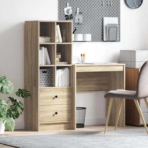 KTHLBRH Schreibtisch mit Stauraum Sonoma Eiche Spanplatte sideboards Schrank for Schlafzimmer Büro von KTHLBRH