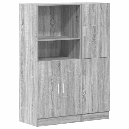 KTHLBRH Schwebendes Bücherregal Badregal Badezimmer Regal Schwebendes Regal - 2-TLG. Küchenschrank-Set Grau Sonoma Holzwerkstoff für Schlafzimmer Balkon Badezimmer Wohnzimmer KTHLBRH Schwebendes Bücherregal Badregal Badezimmer Regal Schwebendes Regal - 2-TLG. Küchenschrank-Set Grau Sonoma Holzwerkstoff für Schlafzimmer Balkon Badezimmer Wohnzimmer von KTHLBRH