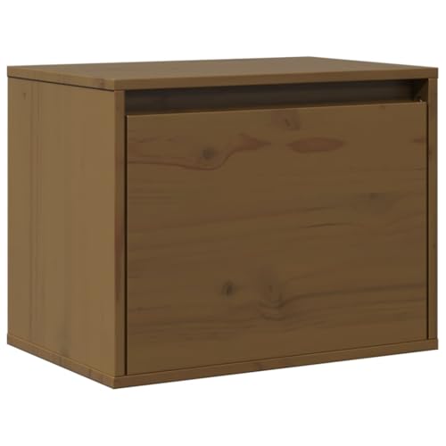 KTHLBRH Schwebendes Bücherregal Badregal Badezimmer Regal Schwebendes Regal - Wandschrank Honigbraun 45x30x35 cm Massivholz Kiefer für Wohnzimmer Balkon Büro Küchen KTHLBRH Schwebendes Bücherregal Badregal Badezimmer Regal Schwebendes Regal - Wandschrank Honigbraun 45x30x35 cm Massivholz Kiefer für Wohnzimmer Balkon Büro Küchen von KTHLBRH