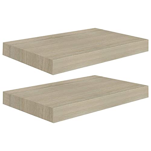 KTHLBRH Schwebendes Bücherregal Schweberegale Badezimmer Regal Bücherregal Schwebend - Schwebende Wandregale 2 STK. Eichefarben 40x23x3,8cm MDF für Badezimmer Balkon Schlafzimmer Küchen KTHLBRH Schwebendes Bücherregal Schweberegale Badezimmer Regal Bücherregal Schwebend - Schwebende Wandregale 2 STK. Eichefarben 40x23x3,8cm MDF für Badezimmer Balkon Schlafzimmer Küchen von KTHLBRH